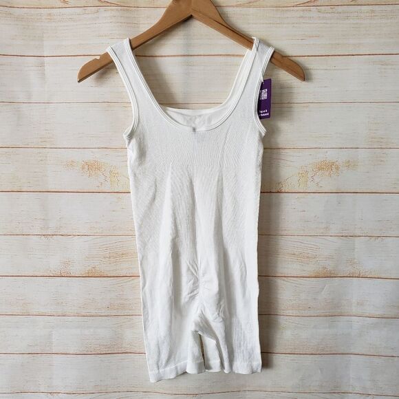 HeyShape Shapewear Square Neck Short Slimming Jumpsuit White Women's Size Small - Picture 10 of 14